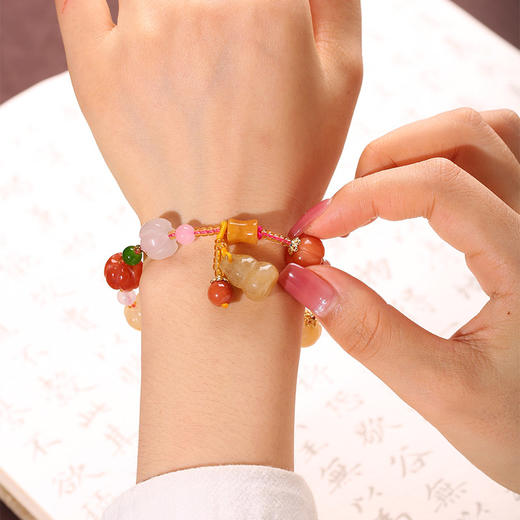 【祈愿吉品】金丝玉南瓜手链 商品图4