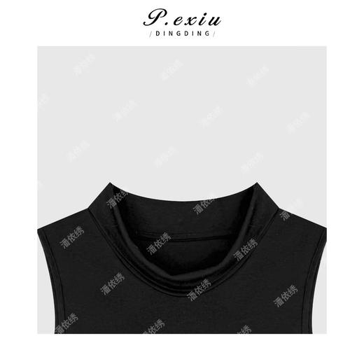 04-1潘依绣丁丁宠粉高级感不规则半高领针织背心Q7941 商品图2