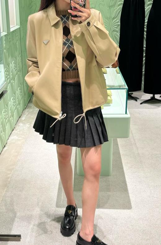 女款高腰做旧带扣百褶短裙hu020 商品图3