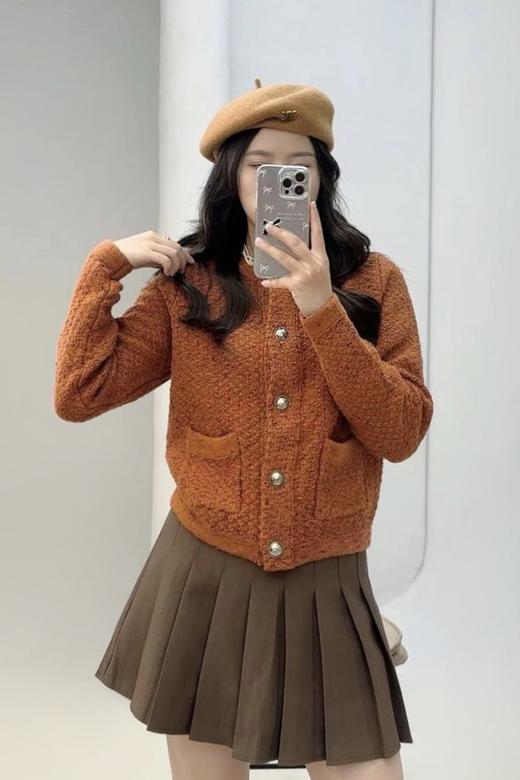 amadella 高级感棕色小香风开衫外套 21828 商品图1