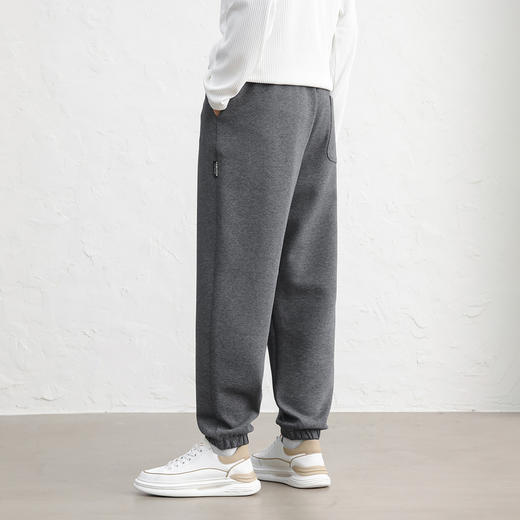 GXG男装25秋季时尚弹力松紧腰抽绳垂感亲肤束脚裤男式休闲长裤K&C 商品图3