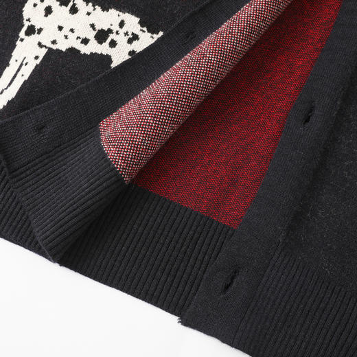 GXG男装秋季时尚复古卡通动物提花针织衫舒适保暖男式开襟毛衣K&C 商品图11