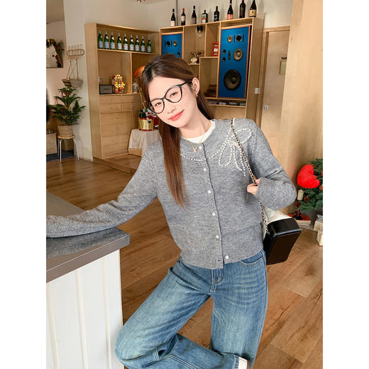 <曾小咸推荐>现货秒杀 ！微信超特价！韩系设计感针织开衫 日常209.99 立减120 秒杀89.99！！ 商品图4