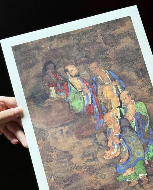 《宋 明州惠安院五百罗汉图》，精装外函，散页100张单面印刷，内页尺23*50.2cm，画芯尺寸20*42cm。附经折装导读册，郁伟年主编，宁波出版社2023年7月一版一印，定价2880，售价1598 商品图12