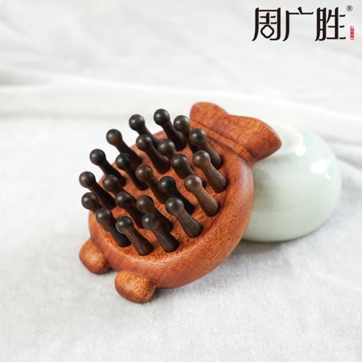 周广胜正品可爱钱多多按摩梳实木防静电顺发护发便携家用送女友 商品图3