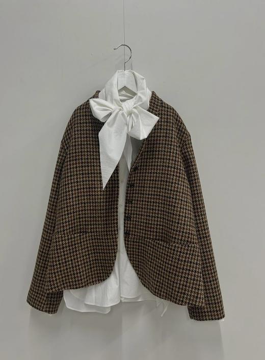 ECOLE DE CURIOSITES复古格纹短外套 商品图9