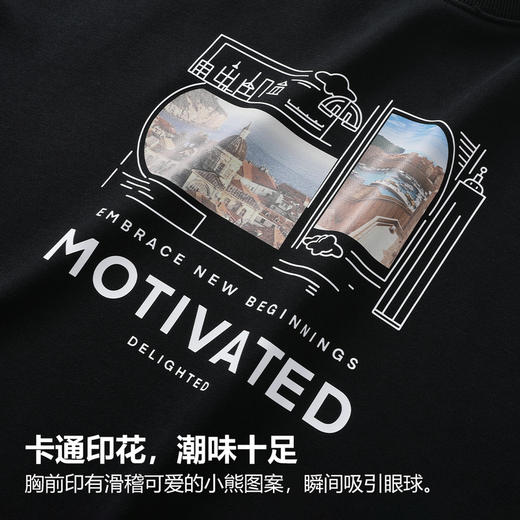 GXG男装【海岸街景】秋季户外风景街头潮流圆领休闲男式卫衣K&C 商品图2