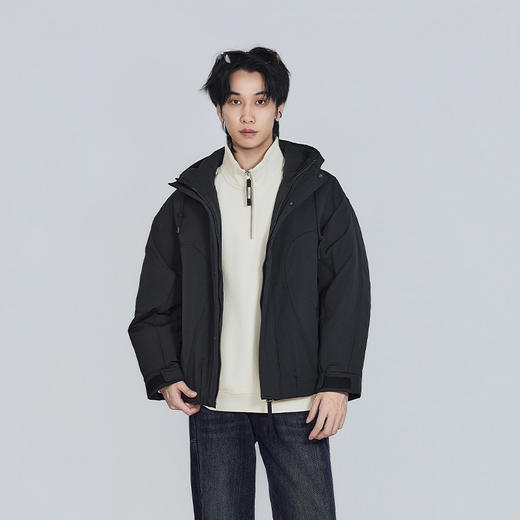 【新品上新】HX 冬季短款带帽羽绒服Z100540094101 商品图2