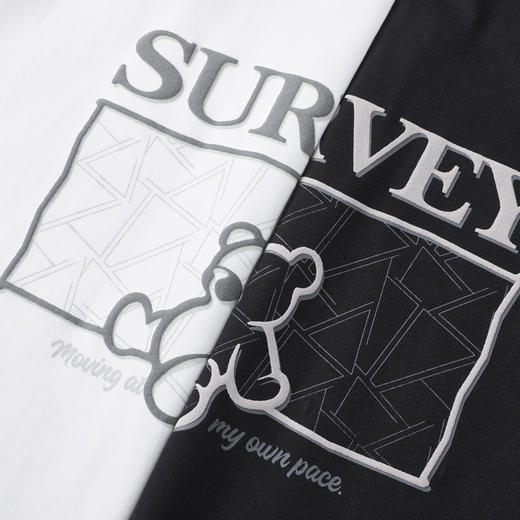 GXG男装【100%棉】25秋季卡通纹理小熊舒适亲肤圆领男式长袖T恤K&C 商品图4