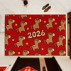【马内多多❗️纳福接运喜庆地毯】迎春接福，好运连连，带福回家！2026马年入户门地垫水晶绒玄关可裁剪门口耐脏喜庆红门垫门外脚垫新年 商品缩略图2