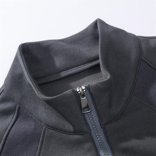 罗蒙春秋款男士卫衣立领半拉链休闲纯色百搭落肩版上衣通勤卫衣 商品图5