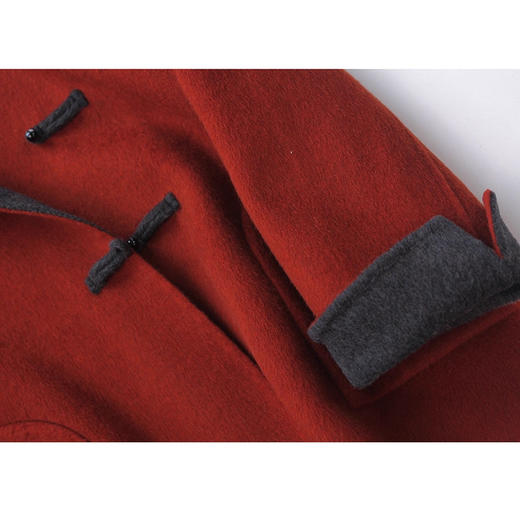 丁摩 新中式高级感手缝羊毛大衣女双面呢29061 商品图3