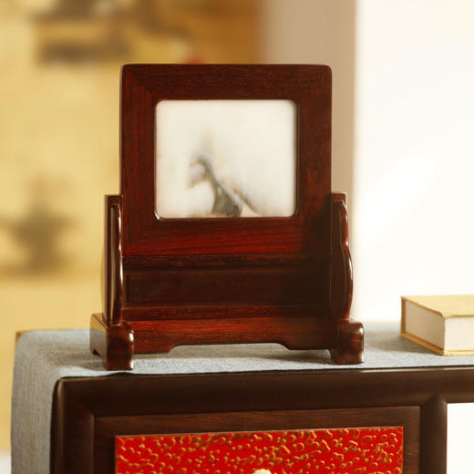 【青山特惠】小叶紫檀 | 云石插屏  摆件 b8 商品图6