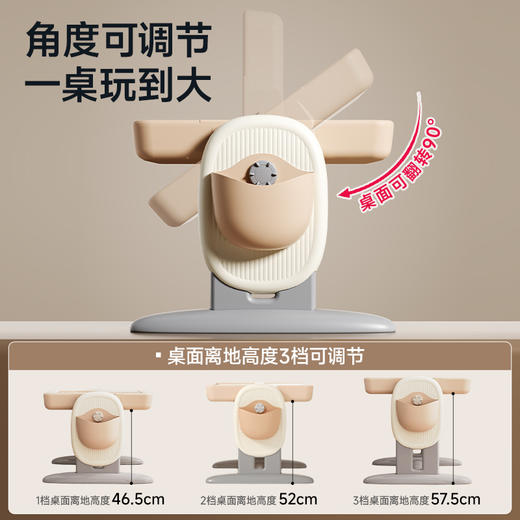 【春日趣玩FUN】曼龙mloong儿童多功能积木桌大颗粒积木宝宝游戏室内升降男孩周岁礼物 商品图2