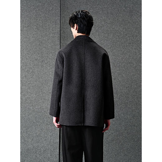 GXG男装 灰色商务通勤短款纯色西装短款羊毛外套男 
 冬季热卖 商品图4