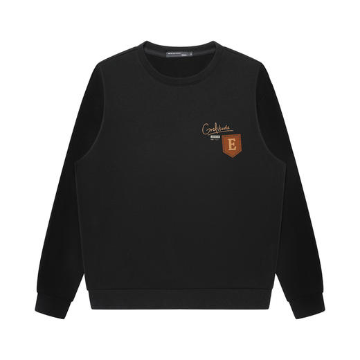 GXG男装【100%棉】图案休闲百搭圆领简约男式卫衣K&C 商品图2