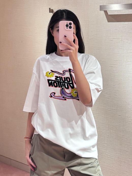 只可换码！不可退！驴家  26Ss早春新款 花朵印花圆领短袖T恤（DQJ*MM） 商品图3