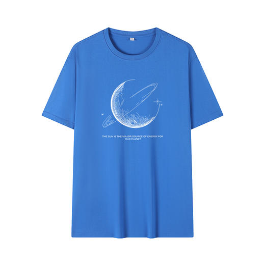 GXG男装【100%棉】夏季时尚星球图案户外运动百搭男士圆领短袖T恤K&C 商品图8