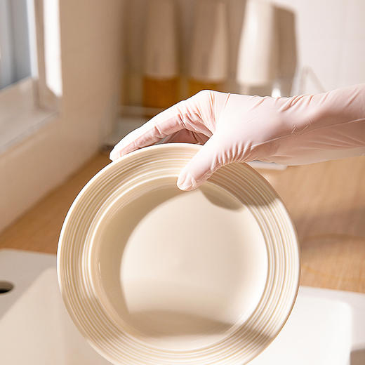 摩登主妇丁腈手套食品级一次性洗碗家务厨房专用清洁防水耐用手套 商品图5