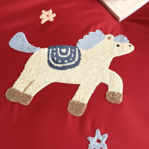 小马报道~ 26新款100S长绒棉四件套卡通小马毛巾绣被套纯棉床单床笠床上用品春 商品图5