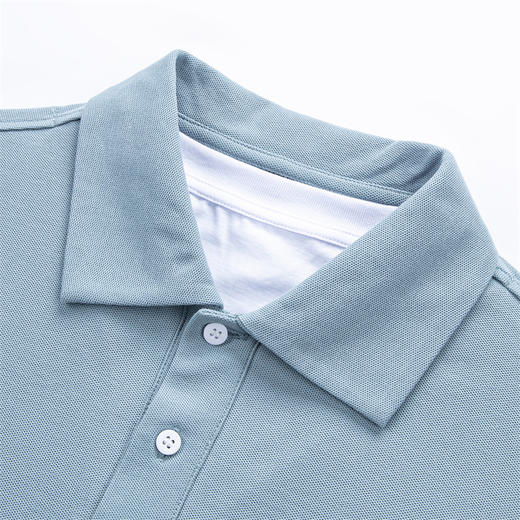 罗蒙男士春秋假两件长袖Polo衫纯色翻领百搭休闲通勤男上衣 商品图5