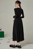 I LOVE CHOC 黑色赫本风显瘦拼接百褶连衣裙 21662 商品缩略图3