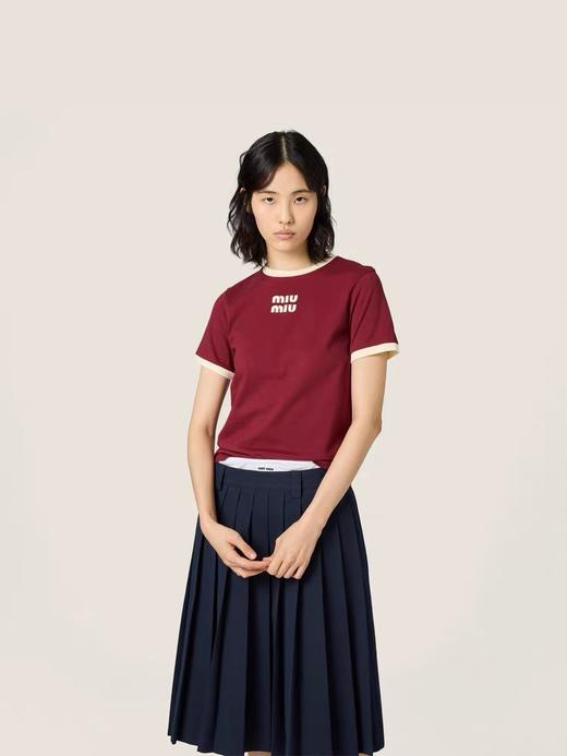 女款棉质刺绣短袖T恤ho017 商品图3