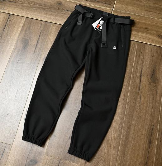 加绒加厚长裤 斐乐FILA秋冬季加绒加厚男士腰带款舒适休闲长裤 商品图1