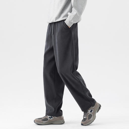 GXG男装秋季时尚松紧腰系绳宽松直筒百搭舒适男式休闲裤K&C 商品图6