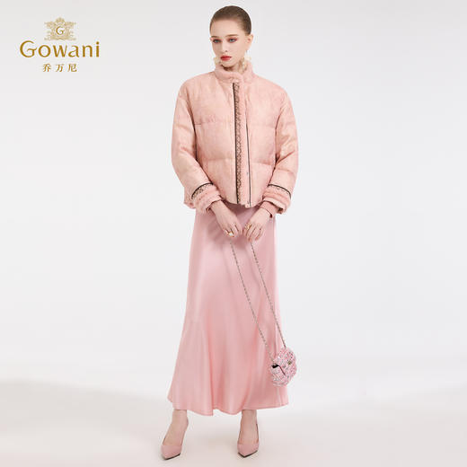 Gowani/乔万尼女款冬季新款国风短款白鸭绒羽绒服EZ4T193 商品图3