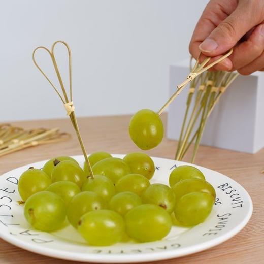 （100只）创意迷你冰糖葫芦竹签 一次性水果签心形剪刀签 鸡尾酒签串签子 商品图5