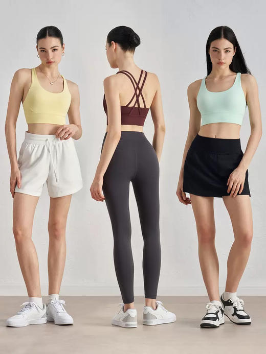 唤醒身心~新款交叉美背欧美裸感瑜伽文胸 健身背心跑步运动内衣女 商品图3