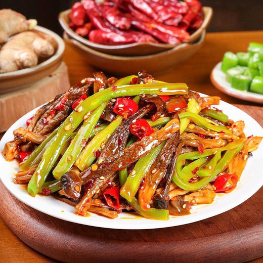 【贡菜鹿茸菇】19.9到手🉐4袋❗️开袋即食🥬鲜脆够劲还不腻，下饭、配酒，怎么吃都香🤤✅贡菜+鹿茸菇❗️固形物≥60% 商品图1