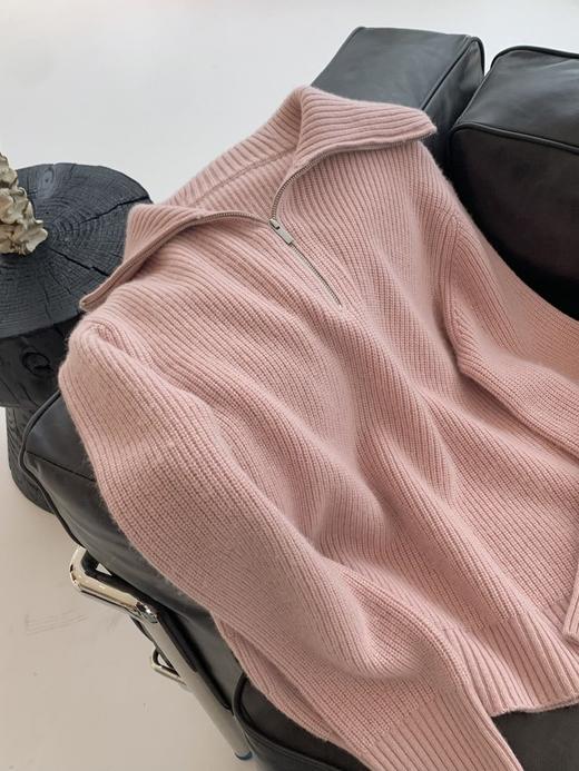【高品质私服】【IC粉色半拉链套头针织衫】甄选来自高原的珍贵牦牛绒，兼顾温暖与造型感G1646-CC【无标出货 介意慎拍】 商品图12