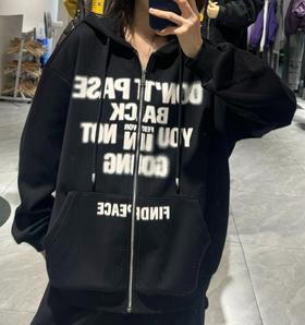 NC加绒连帽抽绳卫衣式外套51116（黑）冬季954012060321