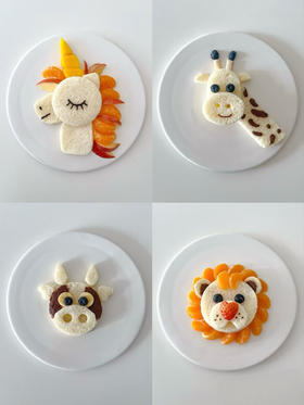 营养早餐---4款卡通吐司