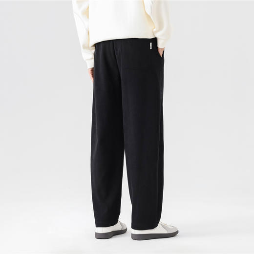 GXG男装26春季时尚松紧腰系绳日常通勤简约百搭男式直筒休闲长裤K&C 商品图3