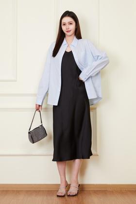 Le Malene 气质防晒衫垂坠缎面吊带裙套装 22033