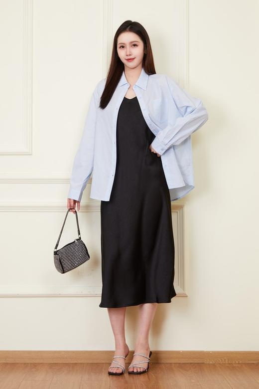 Le Malene 气质防晒衫垂坠缎面吊带裙套装 22033 商品图0