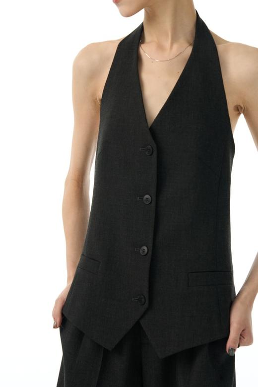 Kai & Kiera 高级感干练通勤挂脖马甲长裤套装 22023 商品图8