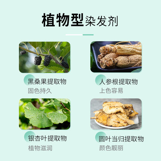 【无需调配❗️泡泡染发膏剂】焗油+养发一洗完成，上色自然0刺激，温和配方轻松黑发，植物家用不沾头皮盖白发染发膏瓶装泡泡染QQ 商品图2