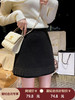张心子【黑色小蛮腰】高腰遮胯显瘦班半身裙短裙 U2602033 商品缩略图0