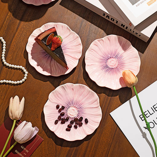 摩登主妇三色堇釉下彩咖啡杯碟家用送礼2026新款乔迁搬家新婚结婚礼物 商品图2