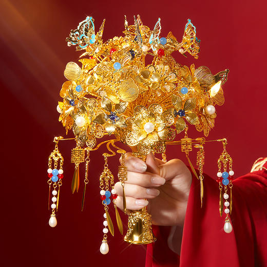 【故宫礼品】百喜相逢金属手捧花新婚结婚订婚礼物送新娘新人实用 商品图2