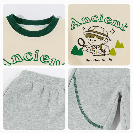 贝贝怡2026春秋新款户外撞色运动卫衣套装柔软舒适卫衣卫裤休闲套装ZB1FT015 商品图6