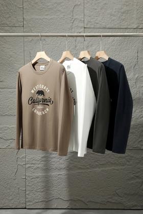 北极熊系列印花 100%棉 休闲长袖T恤