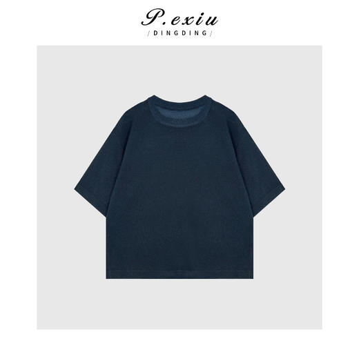 04-1潘依绣丁丁宠粉韩版简约风圆领针织中袖Q83211 商品图0