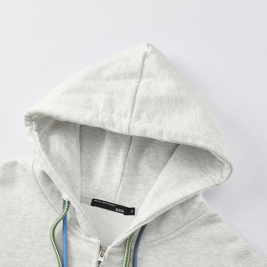 GXG男装【多色可选】26春季时尚潮流休闲运动开衫情侣款连帽卫衣K&C 商品图6