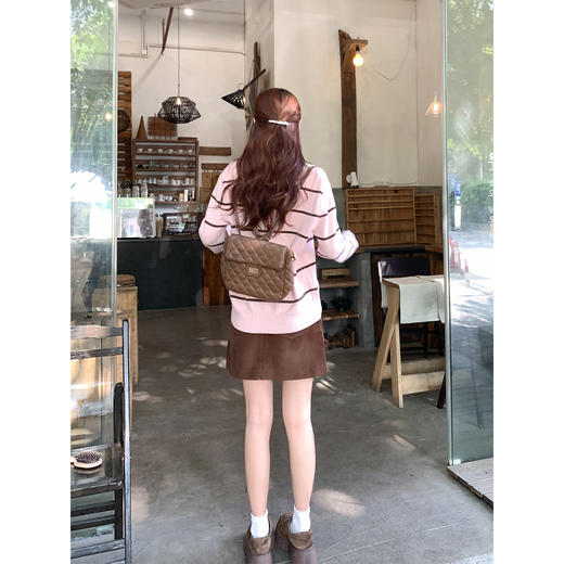 <曾小咸推荐>3.7现货秒杀 ！微信超特价！韩系条纹翻领毛衣 日常189.99 立减100 秒杀89.99！！ 商品图4