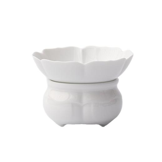 山珏丨花型陶瓷茶漏茶滤组合一体德化白瓷泡茶过滤网百搭功夫茶具茶道配件 商品图4